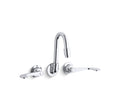 KOHLER K-7302-5A-CP Triton Shelf-back double wristblade lever handle sink faucet