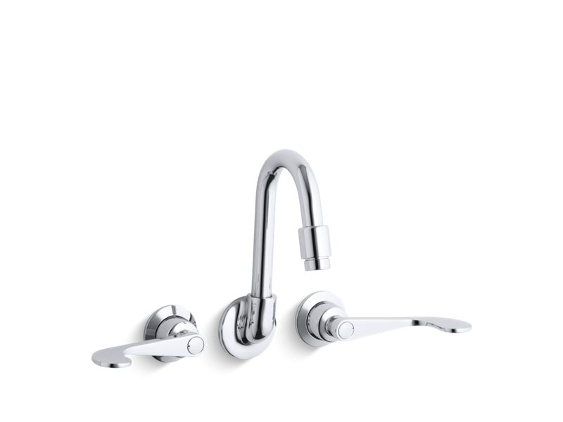 KOHLER K-7302-5A-CP Triton Shelf-back double wristblade lever handle sink faucet