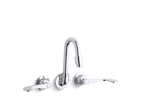 KOHLER K-7302-5A-CP Triton Shelf-back double wristblade lever handle sink faucet