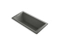 KOHLER K-1822-VBW-58 Underscore 66" X 32" Drop-In Vibracoustic Bath With Bask Heated Surface In Thunder Grey