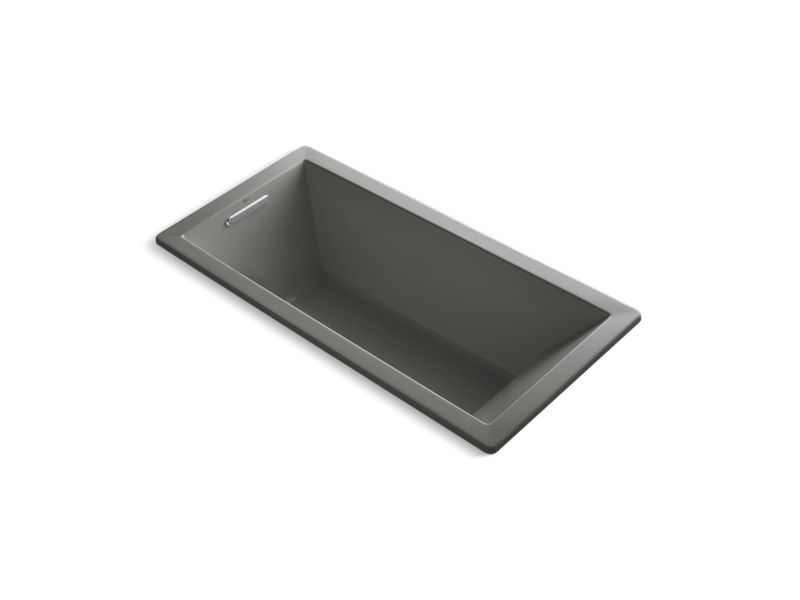 KOHLER K-1822-VBW-58 Underscore 66" X 32" Drop-In Vibracoustic Bath With Bask Heated Surface In Thunder Grey