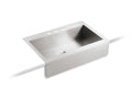 KOHLER K-3942-3-NA Vault 35-3/4" Top-Mount Single-Bowl Farmhouse Kitchen Sink