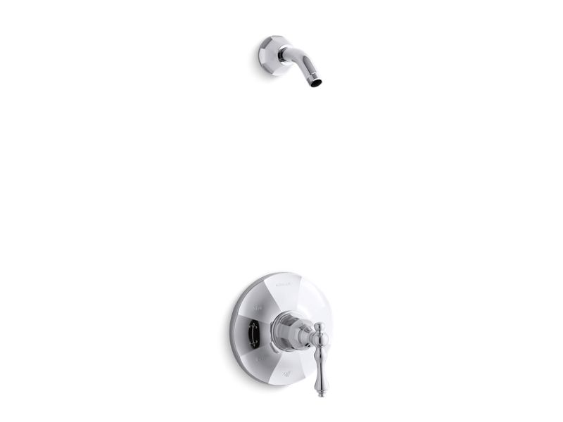 KOHLER K-TLS13493-4-CP Kelston Rite-Temp(R) shower valve trim with lever handle, less showerhead