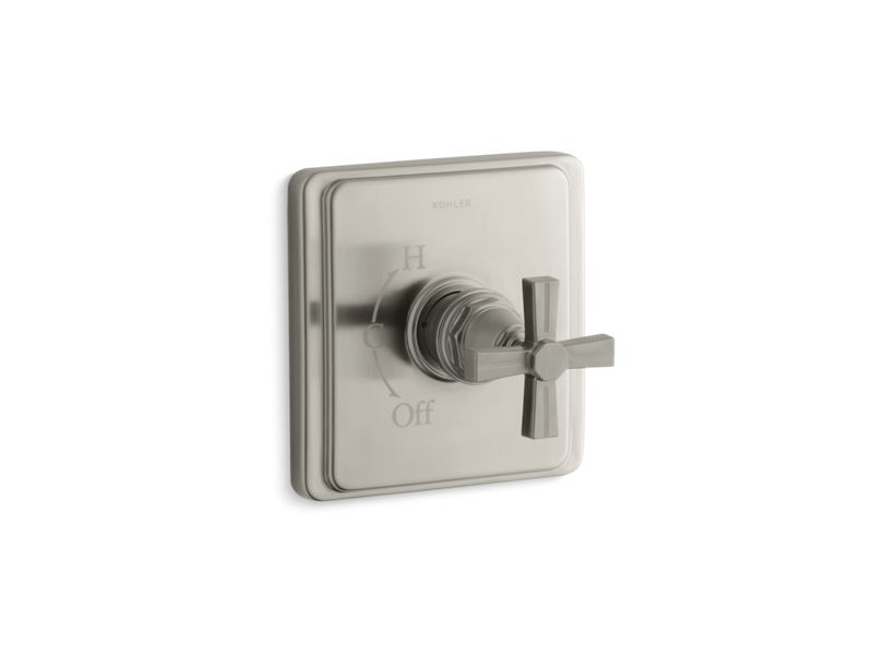 KOHLER K-TS13135-3B-BN Pinstripe Rite-Temp(R) valve trim with cross handle