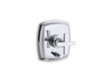 KOHLER K-T98759-3-CP Margaux Rite-Temp(R) pressure-balancing valve trim with push-button diverter and cross handles, valve not included