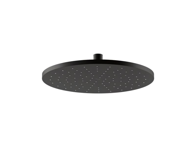 KOHLER K-13690-BL Matte Black Contemporary 12” round single-function rainhead, 2.5 gpm