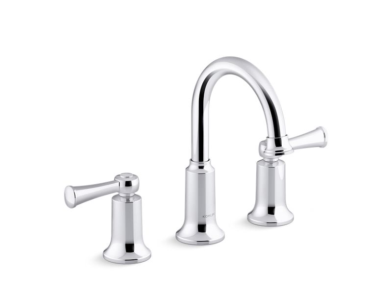 KOHLER K-R21187-4D-CP Aderlee Widespread bathroom sink faucet, 1.2 gpm In Polished Chrome