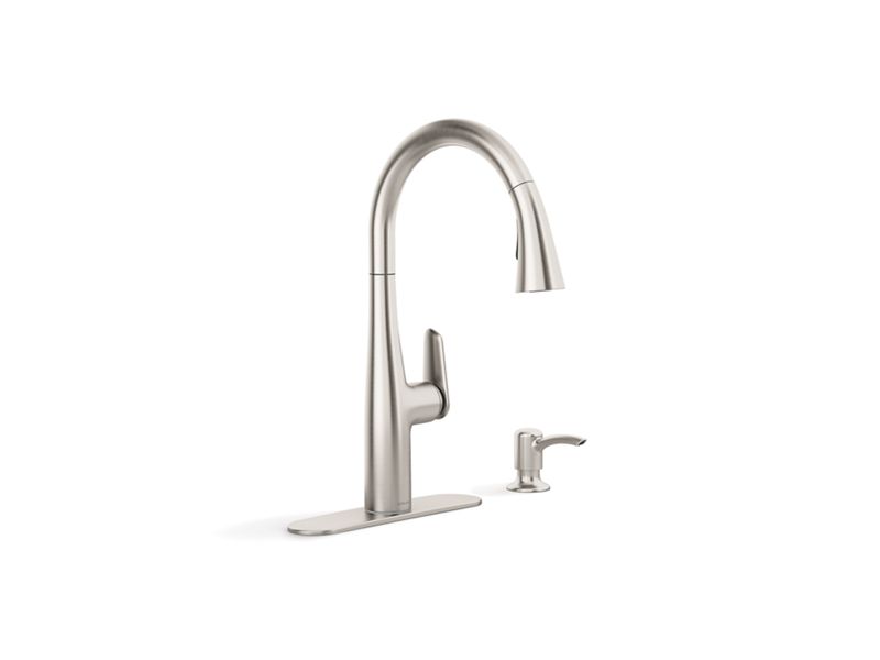 KOHLER K-R30573-SD-VS Vibrant Stainless Easmor Pull-down kitchen sink faucet