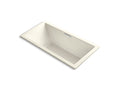 KOHLER K-1835-GHVB-96 Underscore 72" X 36" Drop-In Vibracoustic Bath With Heated Bubblemassage In Biscuit