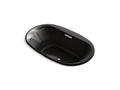 KOHLER K-5718-GHVB-7 Underscore 71-1/2" X 41-1/2" Drop-In Vibracoustic Bath W/ Heated Bubblemassage In Black Black