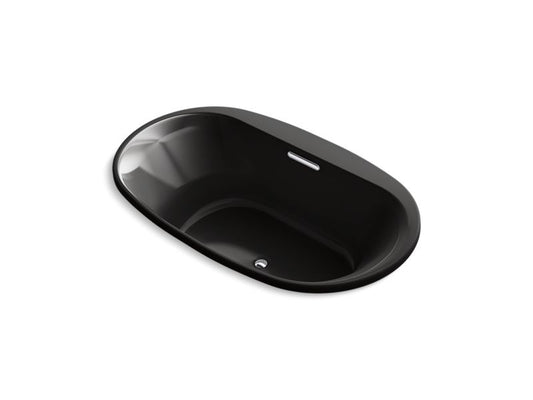 KOHLER K-5718-GHVB-7 Underscore 71-1/2" X 41-1/2" Drop-In Vibracoustic Bath W/ Heated Bubblemassage In Black Black