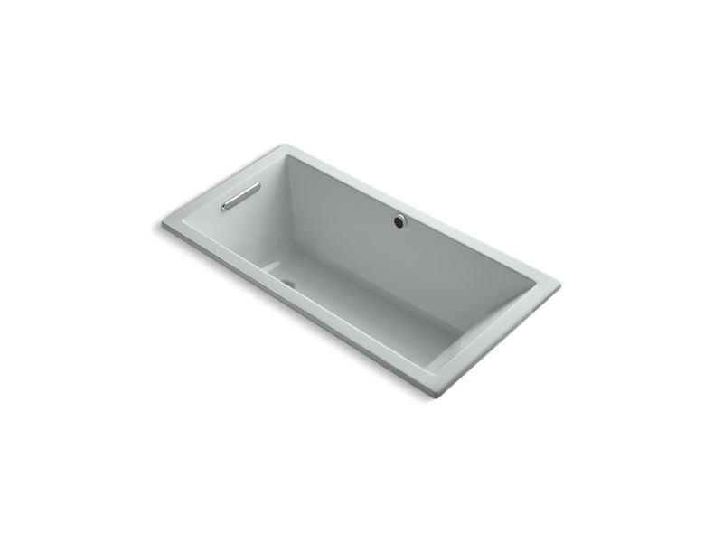 KOHLER K-1121-W1-95 Ice Grey Underscore 60" x 30" drop-in bath with Bask heated surface and reversible drain