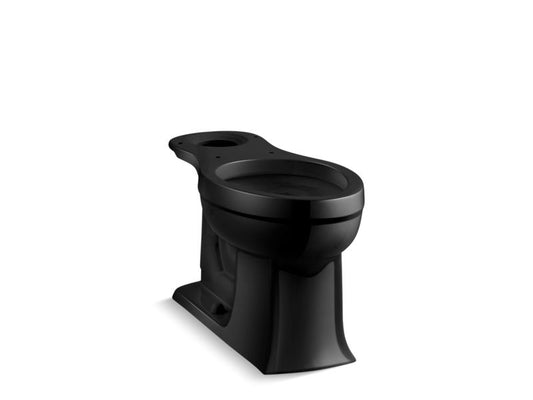 KOHLER K-4356-7 Black Black Archer Elongated chair height toilet bowl