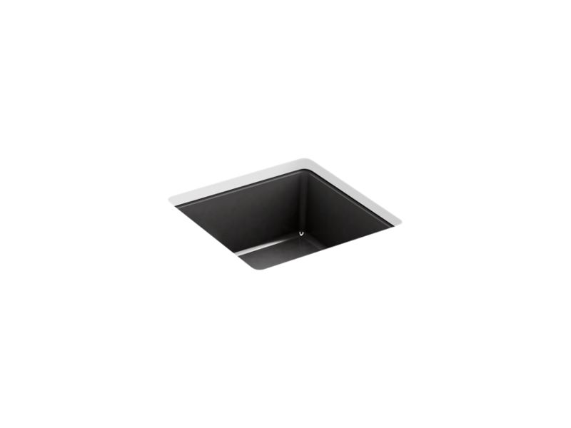 KOHLER K-8188-7 Black Black Verticyl 13" square undermount bathroom sink