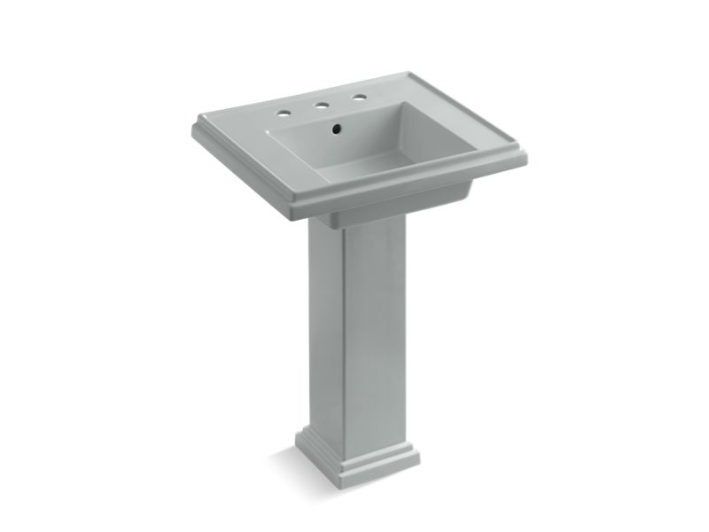 KOHLER K-2844-8-95 Tresham 24" pedestal bathroom sink with 8" widespread faucet holes
