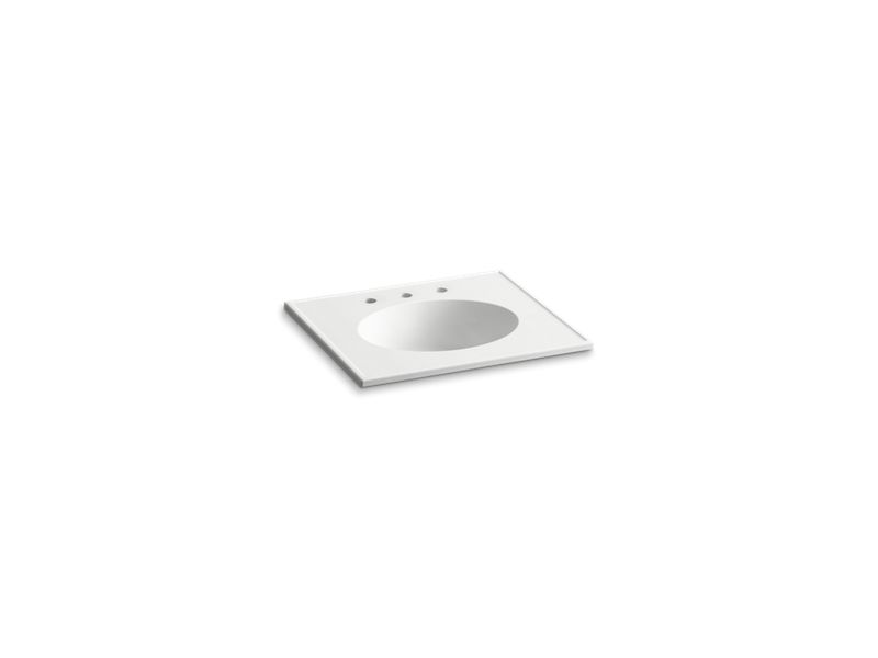 KOHLER K-2791-8-G81 Ceramic/Impressions 25" oval vanity-top bathroom sink with 8" widespread faucet holes