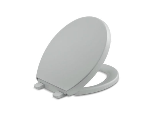 KOHLER K-4009-95 Ice Grey Reveal Quiet-Close round-front toilet seat