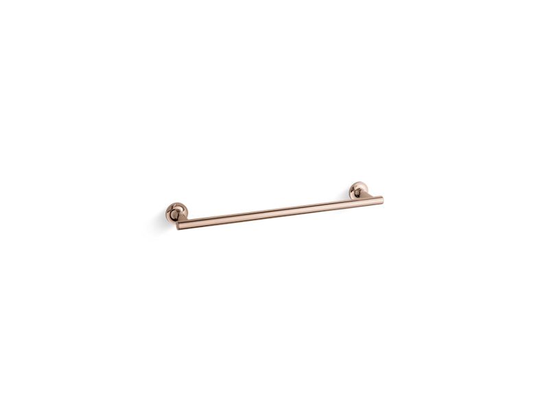 KOHLER K-14435-RGD Vibrant Rose Gold Purist 18" towel bar