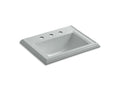 KOHLER K-2241-8-95 Memoirs Classic Classic drop-in bathroom sink with 8" widespread faucet holes