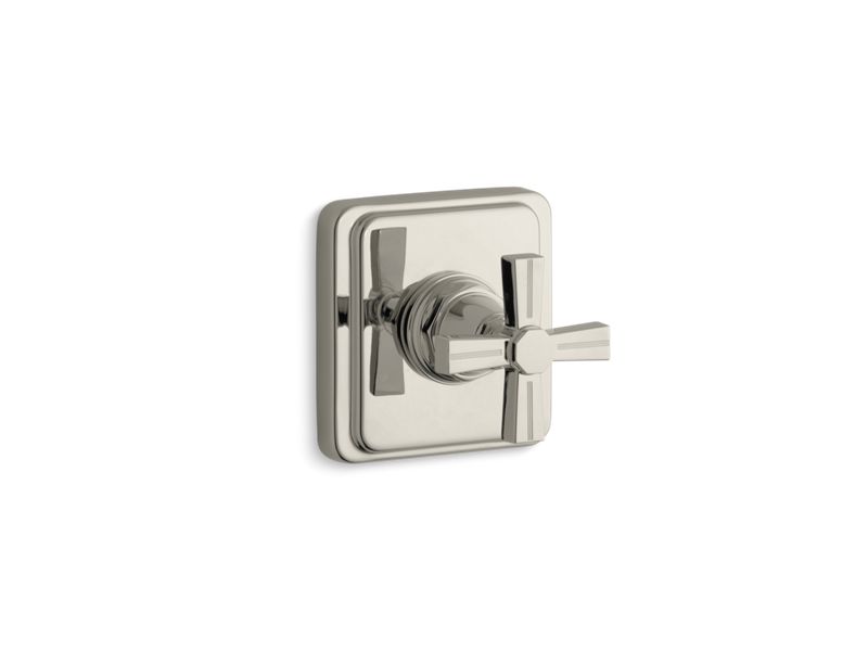 KOHLER K-T13175-3B-SN Pinstripe Valve trim with cross handle for transfer valve, requires valve