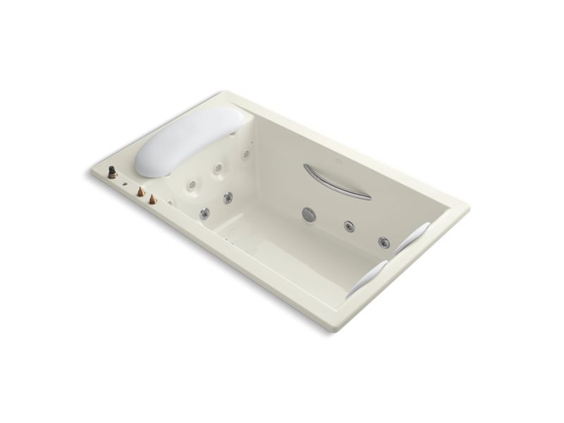 KOHLER K-1360-H3-96 RiverBath 75" x 45" drop-in whirlpool with integral fill and heater without jet trim