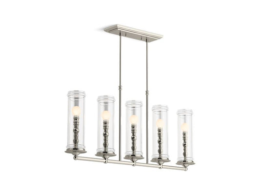 KOHLER K-23346-CH05-SNL Damask Five-light linear chandelier