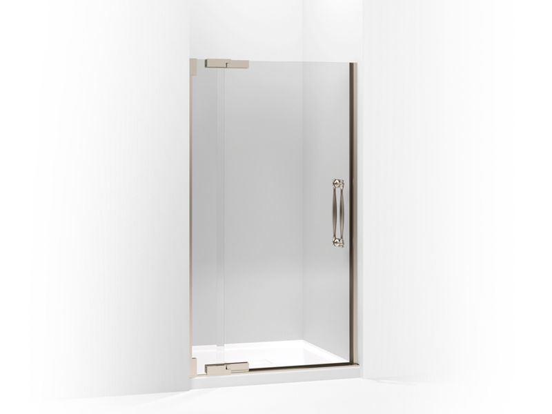 KOHLER K-705763-SHP Crystal Clear glass with Bright Polished Silver frame Shower Door Assembly Kit (glass and handle not included)