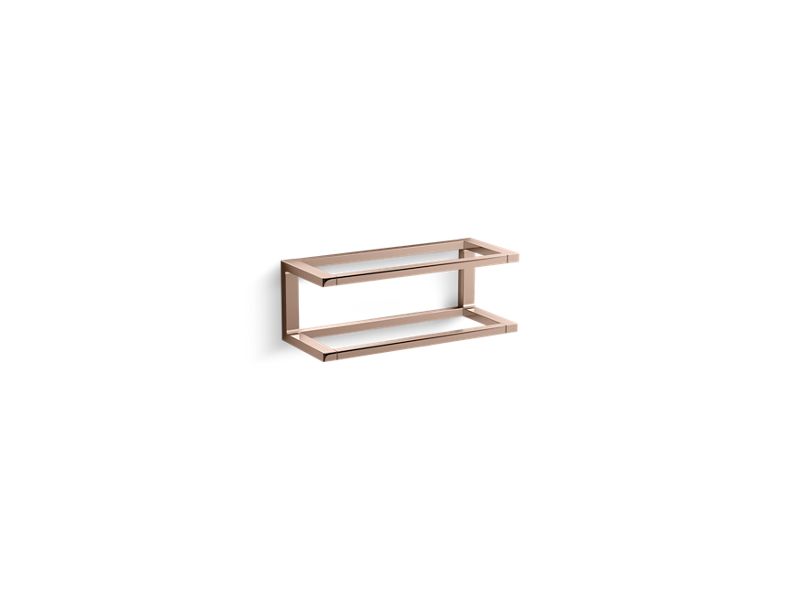 KOHLER K-27353-RGD Vibrant Rose Gold Draft 12" towel bar frame