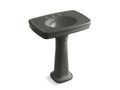 KOHLER K-2347-8-58 Bancroft 30" pedestal bathroom sink with 8" widespread faucet holes