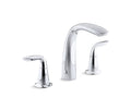 KOHLER K-T5323-4-CP Refinia Bath faucet trim for high-flow valve with lever handles , valve not included