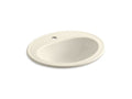 KOHLER K-2196-1-47 Pennington Drop-in bathroom sink with single faucet hole