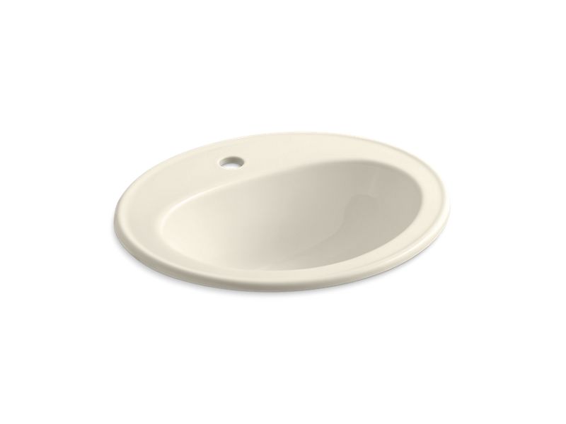 KOHLER K-2196-1-47 Pennington Drop-in bathroom sink with single faucet hole