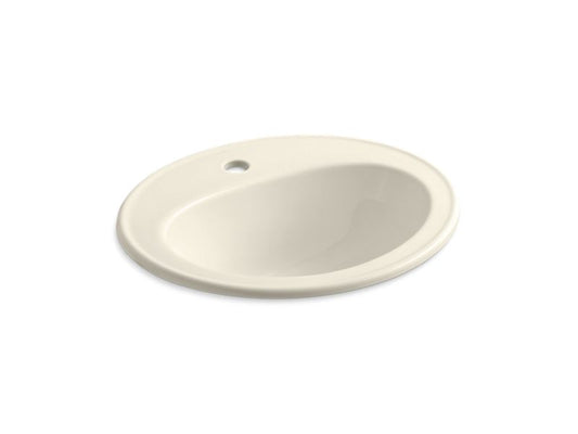 KOHLER K-2196-1-47 Pennington Drop-in bathroom sink with single faucet hole
