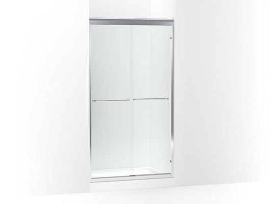 KOHLER K-702219-6L-SHP Bright Polished Silver Fluence 37" - 40" W x 75-23/32" H sliding shower door with 1/4" thick Crystal Clear glass