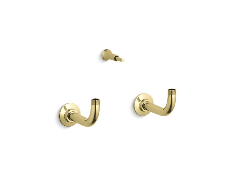 KOHLER Antique K-101-PB Vibrant Polished Brass Wall-mount adapter kit