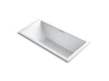 KOHLER K-1835-VBW-0 Underscore 72" X 36" Drop-In Vibracoustic Bath With Bask Heated Surface In White