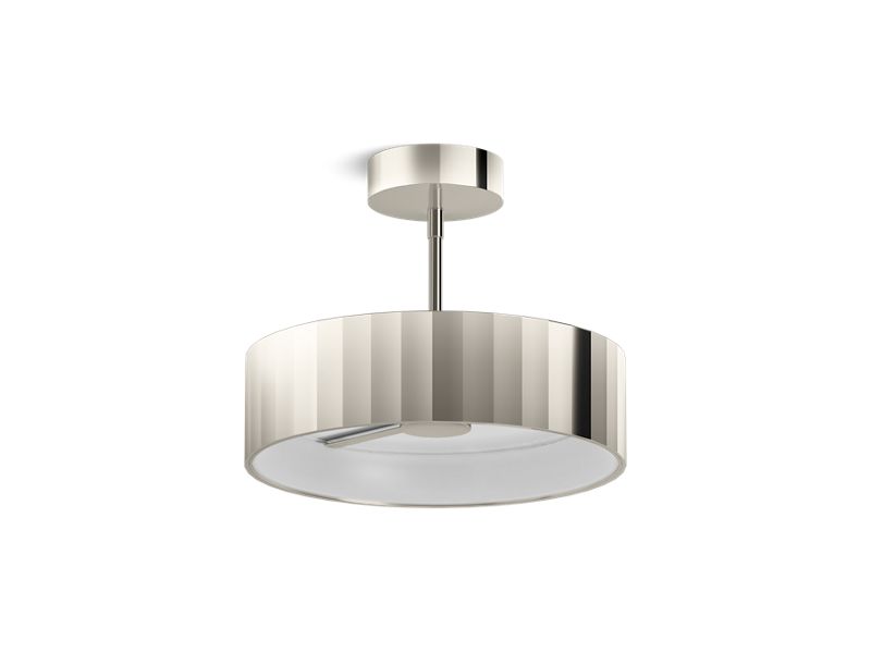 KOHLER K-22521-SFLED-SNL Simpalo 14" Led Semi-Flush In Polished Nickel