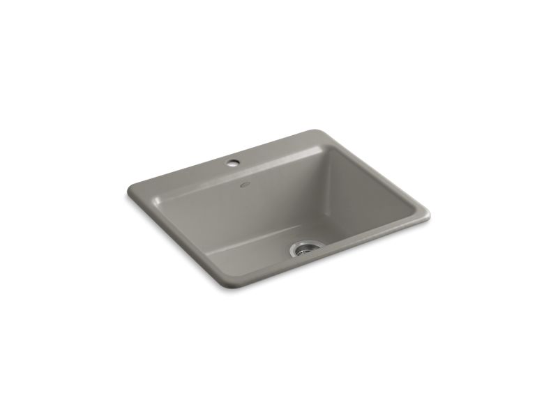 KOHLER K-5872-1A1-K4 Riverby 25" x 22" x 9-5/8" top-mount single-bowl kitchen sink with sink rack