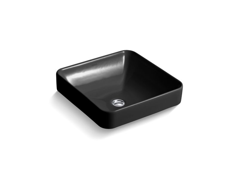 KOHLER K-2661-7 Black Black Vox Square Vessel bathroom sink