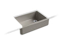 KOHLER K-5827-K4 Whitehaven 32-11/16" x 21-9/16" x 9-5/8" undermount single-bowl farmhouse sink with tall apron