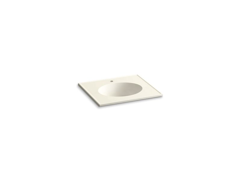 KOHLER K-2791-1-G83 Ceramic/Impressions 25" oval vanity-top bathroom sink with single faucet hole