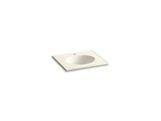 KOHLER K-2791-1-G83 Ceramic/Impressions 25" oval vanity-top bathroom sink with single faucet hole