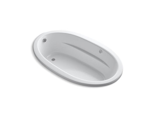 KOHLER K-1162-S1GW-0 White Sunward 60" x 42" drop-in BubbleMassage air bath with Bask heated surface