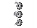 KOHLER K-23665-SC03-CPL Modern Farm Three-Light Sconce In Polished Chrome