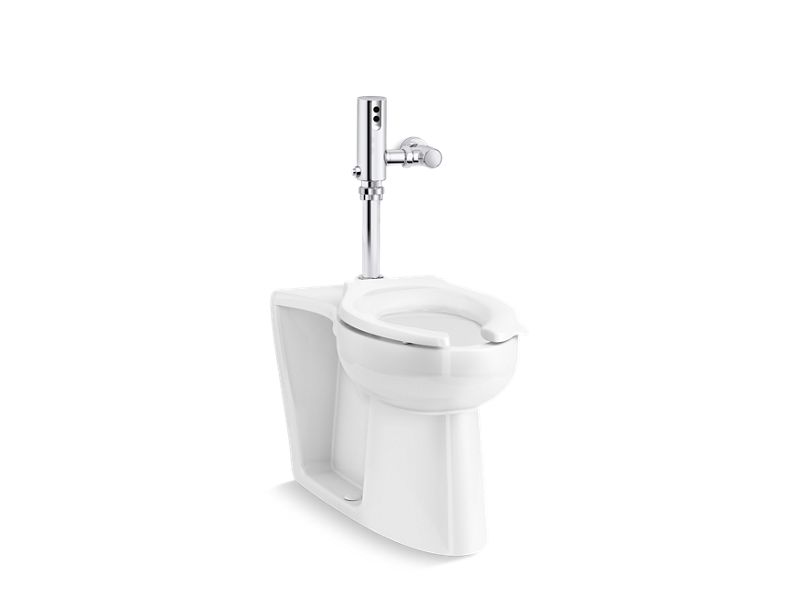 KOHLER K-PR25042-T4HS-NA Not Applicable Modflex Adjust-a-Bowl Antimicrobial toilet with Mach Tripoint touchless 1.28 gpf HES-powered flushometer