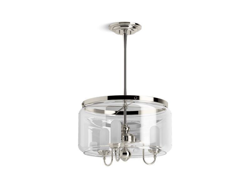 KOHLER K-22656-CH03-SNL Polished Nickel Artifacts Three-light chandelier