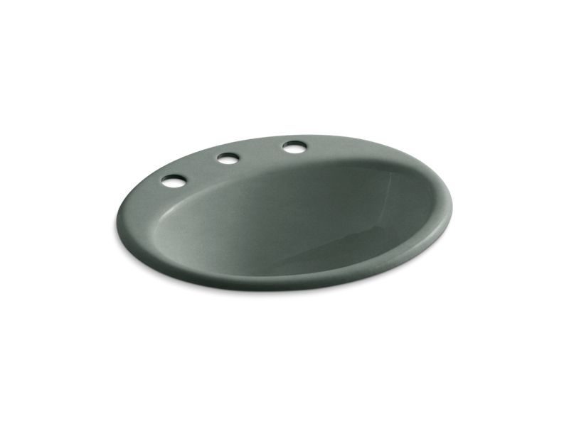 KOHLER K-2905-8-FT Farmington Drop-in bathroom sink with 8" widespread faucet holes