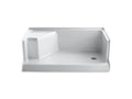 KOHLER K-9496-0 Memoirs 60" x 36" single threshold right-hand drain shower base with integral seat at left