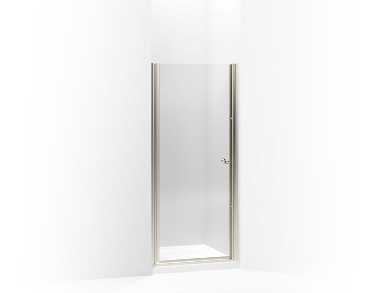 KOHLER K-702402-L-MX Matte Nickel Fluence Pivot shower door, 65-1/2" H x 30 - 31-1/2" W, with 1/4" thick Crystal Clear glass