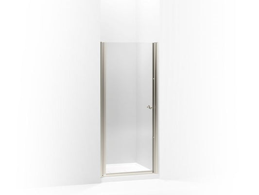 KOHLER K-702402-L-MX Matte Nickel Fluence Pivot shower door, 65-1/2" H x 30 - 31-1/2" W, with 1/4" thick Crystal Clear glass